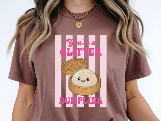 Glitter dumpling DTF101568 DTF T-Shirt Transfer | Ready to Press | DIY Heat Transfer for Clothing, Hoodies, Sweatshirt
