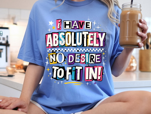 Fit in DTF101560 DTF T-Shirt Transfer | Ready to Press | DIY Heat Transfer for Clothing, Hoodies, Sweatshirt