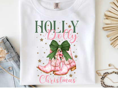 Holly Dolly -  DTF101945- DTF T-Shirt Transfer | Ready to Press | DIY Heat Transfer for Clothing, Hoodies, Sweatshirt