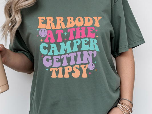 Camping DTF101553 DTF T-Shirt Transfer | Ready to Press | DIY Heat Transfer for Clothing, Hoodies, Sweatshirt