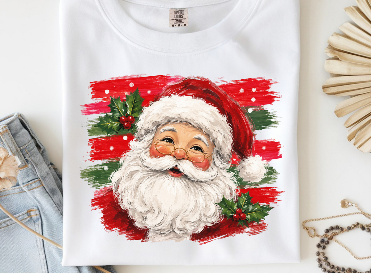 Santa -  DTF101958- DTF T-Shirt Transfer | Ready to Press | DIY Heat Transfer for Clothing, Hoodies, Sweatshirt