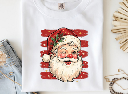 Santa -  DTF101947- DTF T-Shirt Transfer | Ready to Press | DIY Heat Transfer for Clothing, Hoodies, Sweatshirt