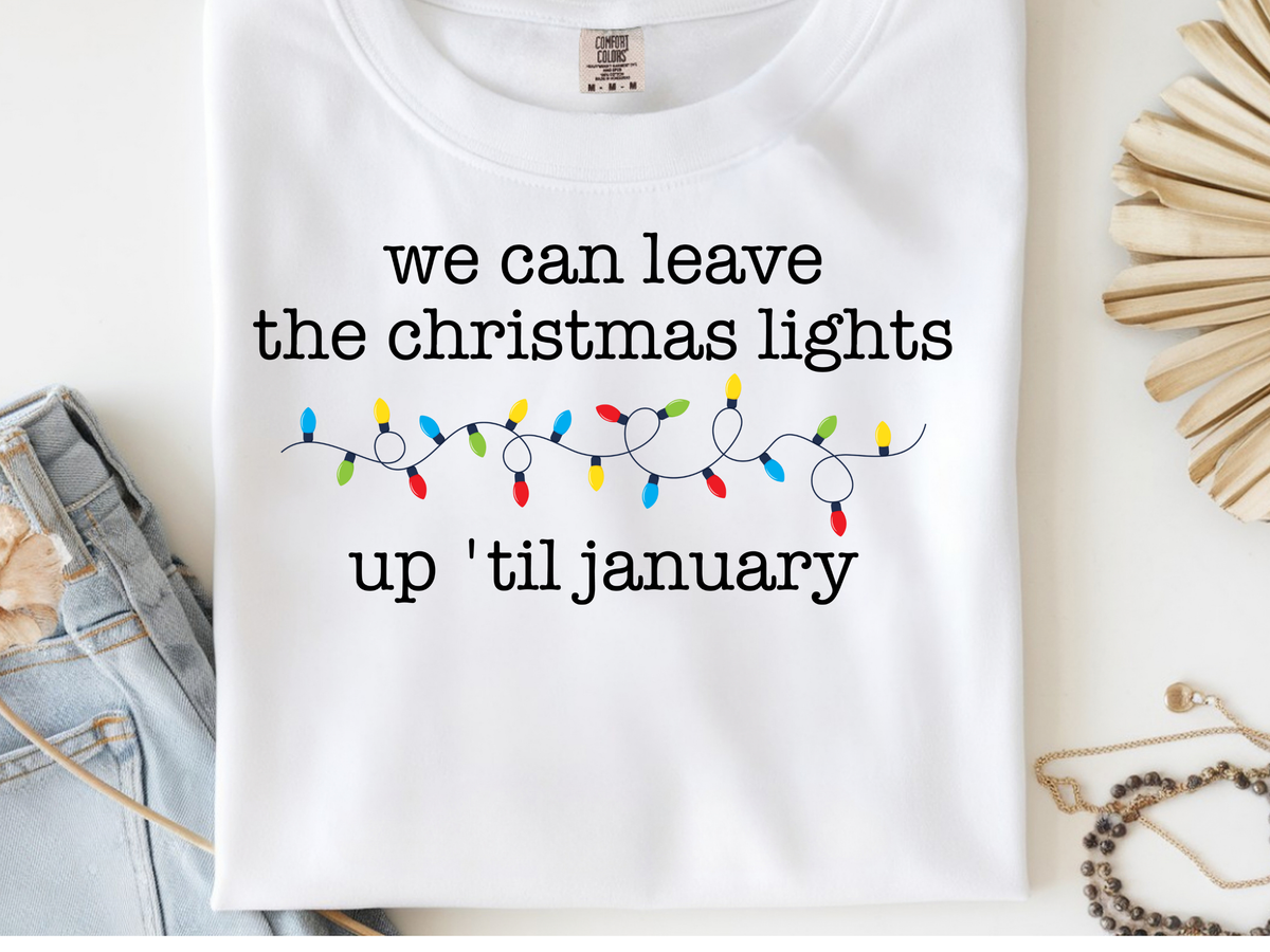 Christmas Lights -  DTF101943- DTF T-Shirt Transfer | Ready to Press | DIY Heat Transfer for Clothing, Hoodies, Sweatshirt