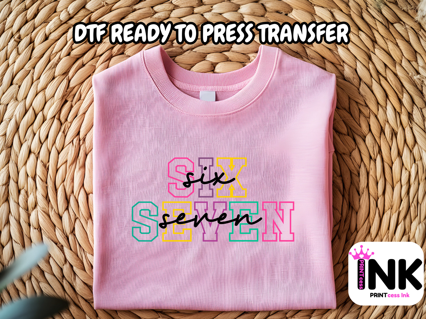 6 7 DTF101158| DTF T-Shirt Transfer | Ready to Press | DIY Heat Transfer for Clothing, Hoodies, Sweatshirt