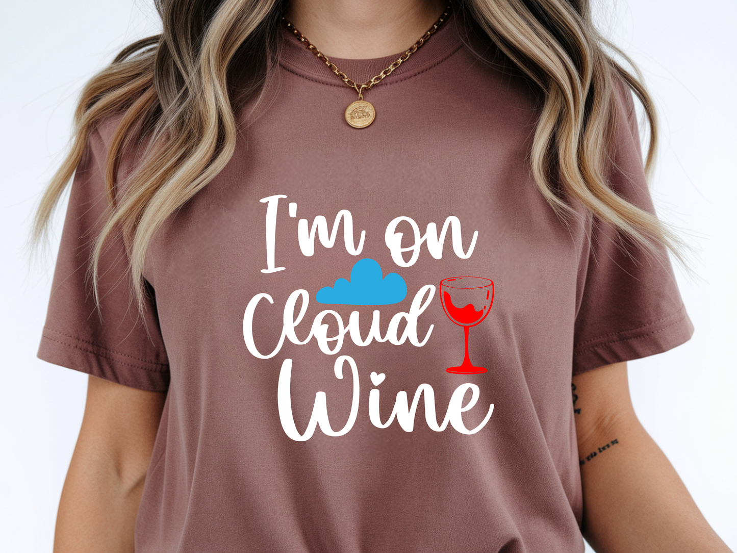 Cloud wine DTF101580 DTF T-Shirt Transfer | Ready to Press | DIY Heat Transfer for Clothing, Hoodies, Sweatshirt