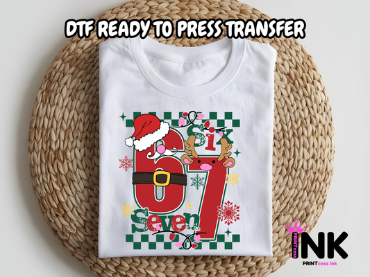 Six Seven DTF101162| DTF T-Shirt Transfer | Ready to Press | DIY Heat Transfer for Clothing, Hoodies, Sweatshirt