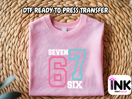 6 7 DTF101157| DTF T-Shirt Transfer | Ready to Press | DIY Heat Transfer for Clothing, Hoodies, Sweatshirt