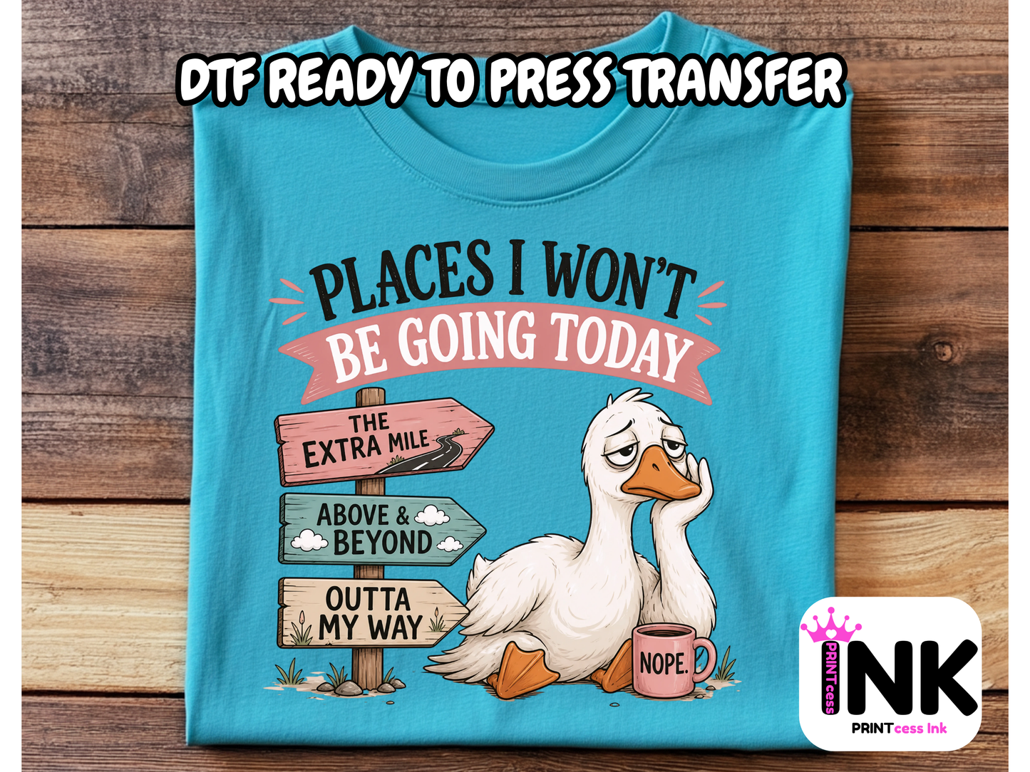 Places I won't be going -DTF101664- T-Shirt Transfer | Ready to Press | DIY Heat Transfer for Clothing, Hoodies, Sweatshirt