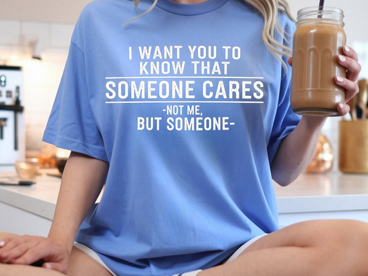 Someone cares DTF101576 DTF T-Shirt Transfer | Ready to Press | DIY Heat Transfer for Clothing, Hoodies, Sweatshirt