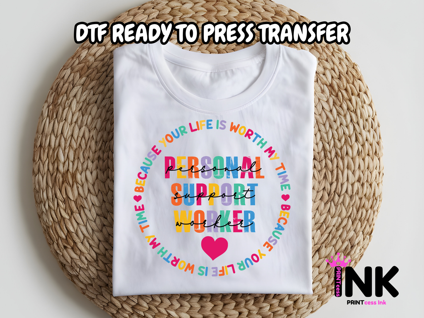 PSW -DTF101657- T-Shirt Transfer | Ready to Press | DIY Heat Transfer for Clothing, Hoodies, Sweatshirt