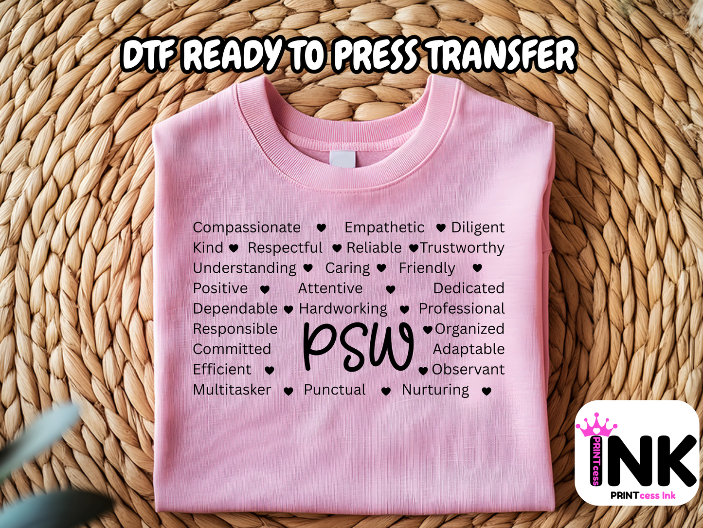 PSW -DTF101669- T-Shirt Transfer | Ready to Press | DIY Heat Transfer for Clothing, Hoodies, Sweatshirt