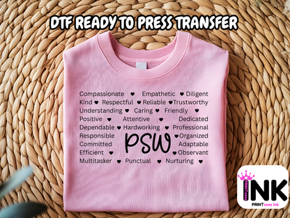 PSW -DTF101669- T-Shirt Transfer | Ready to Press | DIY Heat Transfer for Clothing, Hoodies, Sweatshirt