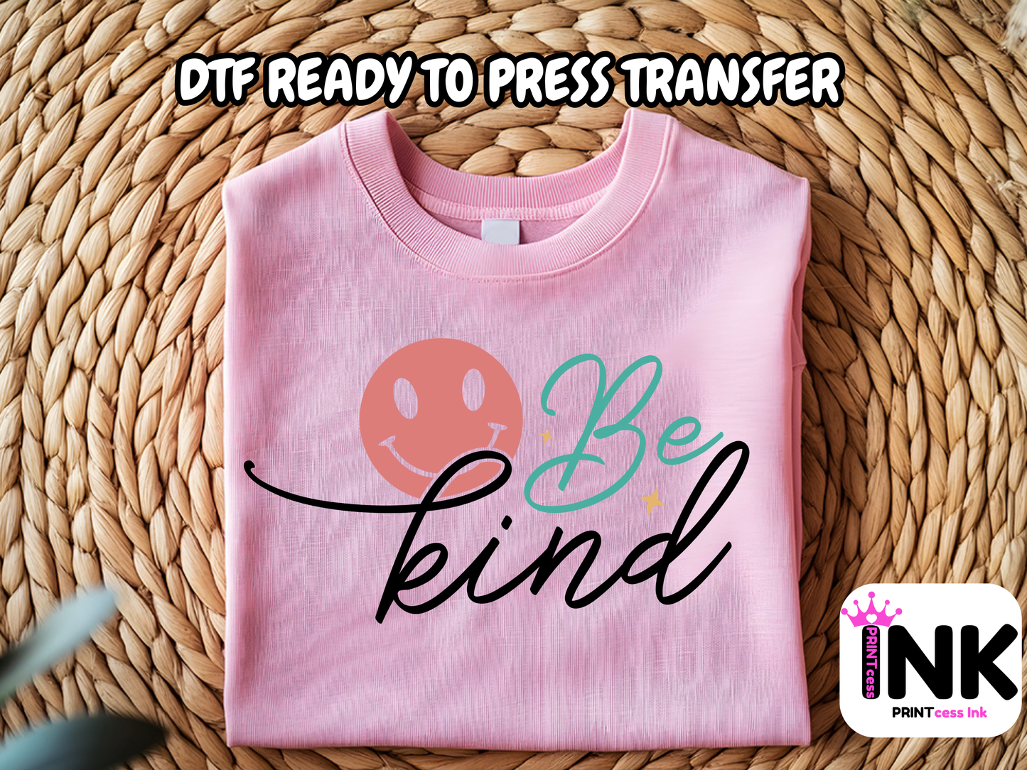 Be Kind DTF101243| DTF T-Shirt Transfer | Ready to Press | DIY Heat Transfer for Clothing, Hoodies, Sweatshirt