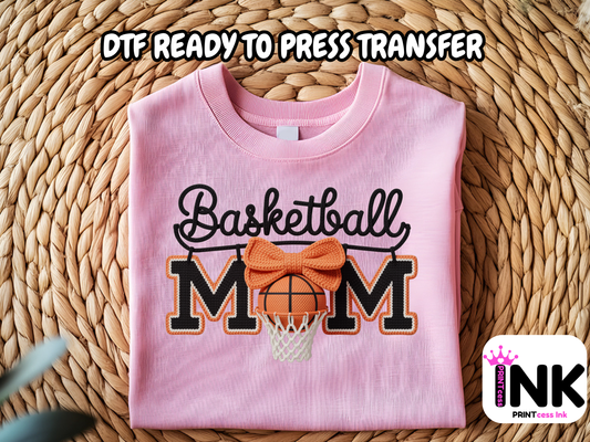 Basketball Mom DTF101291| DTF T-Shirt Transfer | Ready to Press | DIY Heat Transfer for Clothing, Hoodies, Sweatshirt