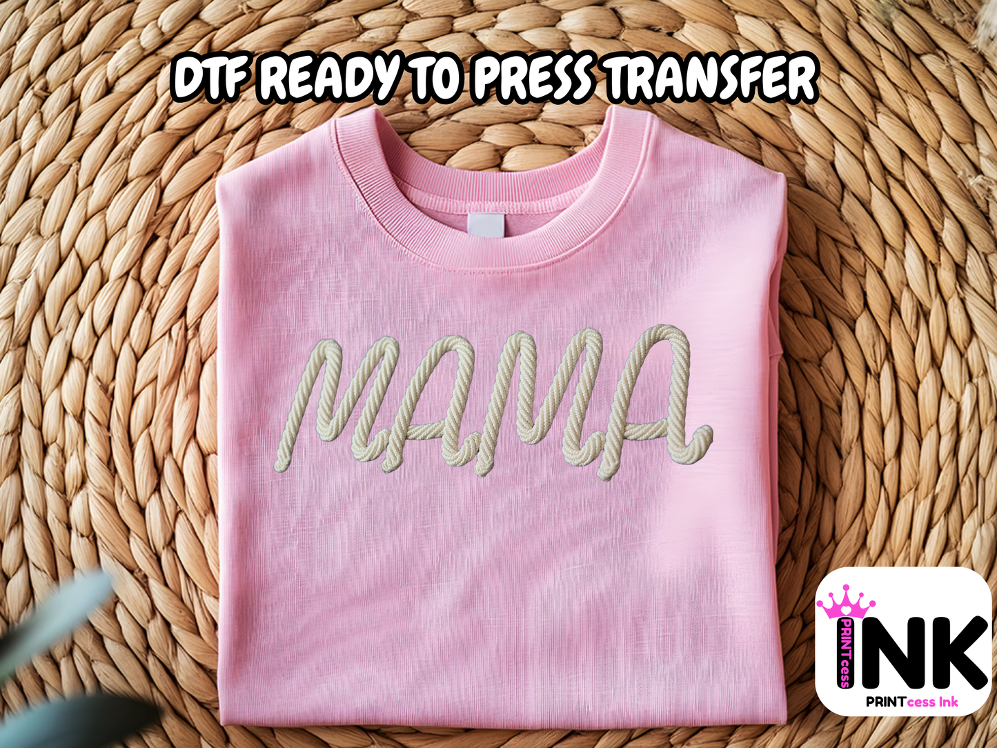 Mama DTF101289| DTF T-Shirt Transfer | Ready to Press | DIY Heat Transfer for Clothing, Hoodies, Sweatshirt