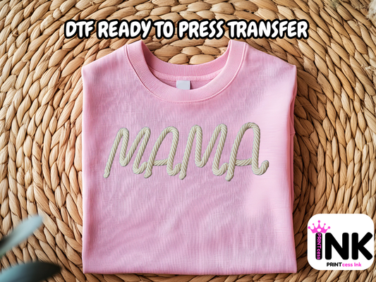 Mama DTF101289| DTF T-Shirt Transfer | Ready to Press | DIY Heat Transfer for Clothing, Hoodies, Sweatshirt