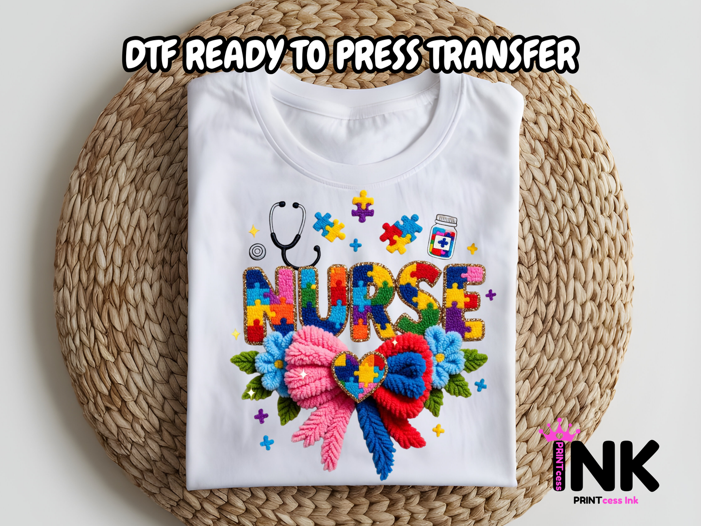 Nurse -DTF101661- T-Shirt Transfer | Ready to Press | DIY Heat Transfer for Clothing, Hoodies, Sweatshirt