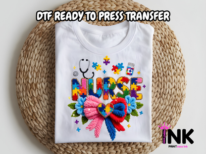 Nurse -DTF101661- T-Shirt Transfer | Ready to Press | DIY Heat Transfer for Clothing, Hoodies, Sweatshirt