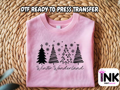 Winter DTF101210| DTF T-Shirt Transfer | Ready to Press | DIY Heat Transfer for Clothing, Hoodies, Sweatshirt