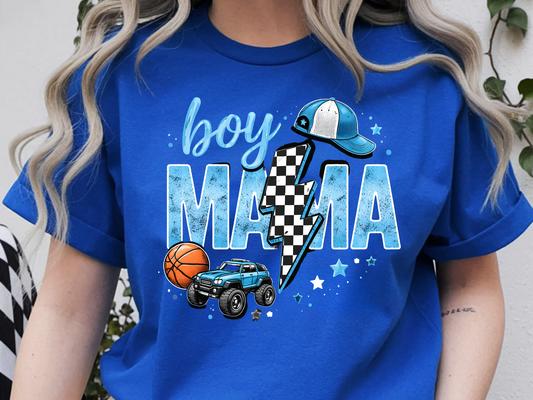 Boy mama DTF101453 DTF T-Shirt Transfer | Ready to Press | DIY Heat Transfer for Clothing, Hoodies, Sweatshirt