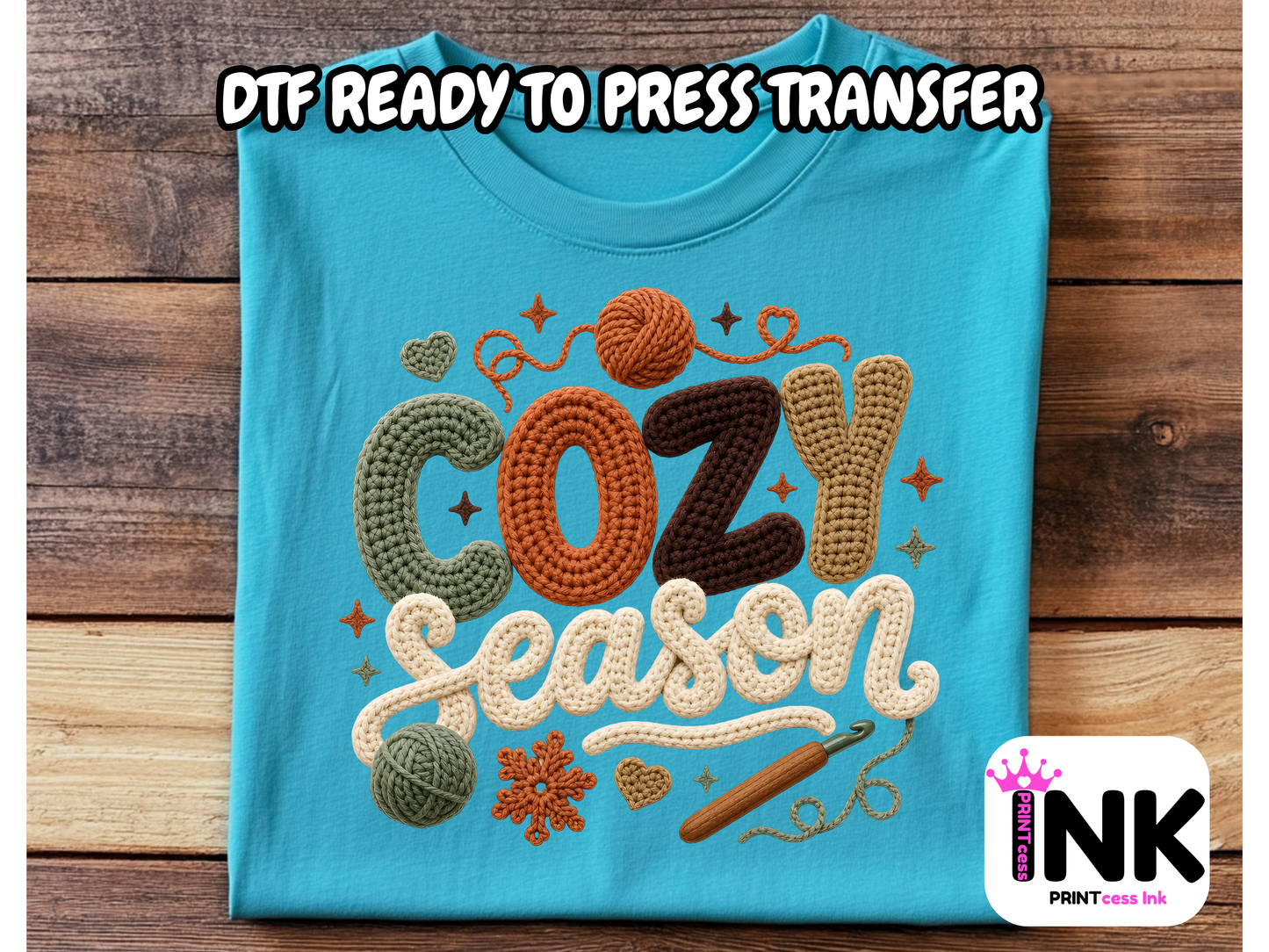 Cozy Season -  DTF101744- T-Shirt Transfer | Ready to Press | DIY Heat Transfer for Clothing, Hoodies, Sweatshirt