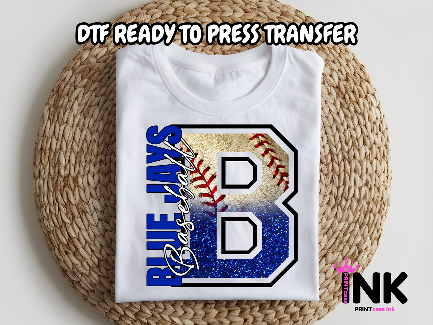 Blue Jays DTF101070| DTF T-Shirt Transfer | Ready to Press | DIY Heat Transfer for Clothing, Hoodies, Sweatshirt