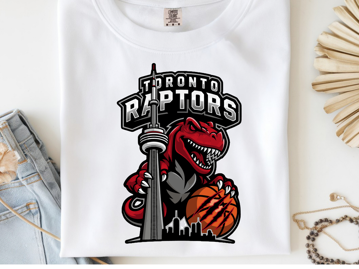 Raptors -  DTF101987- DTF T-Shirt Transfer | Ready to Press | DIY Heat Transfer for Clothing, Hoodies, Sweatshirt