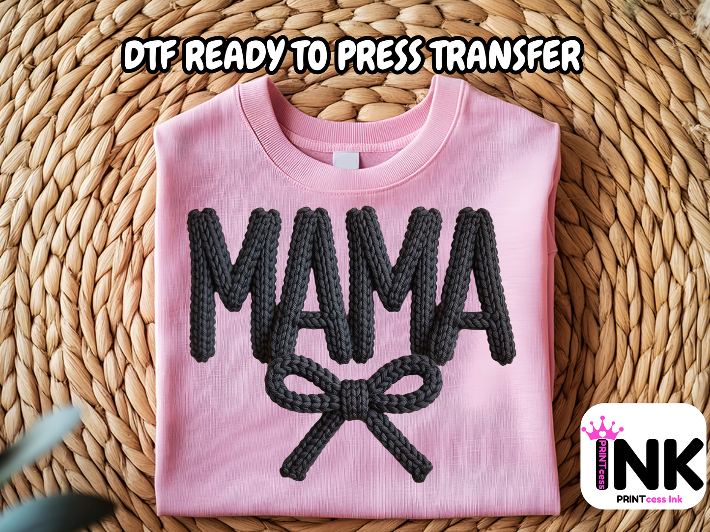 Mama DTF101297| DTF T-Shirt Transfer | Ready to Press | DIY Heat Transfer for Clothing, Hoodies, Sweatshirt