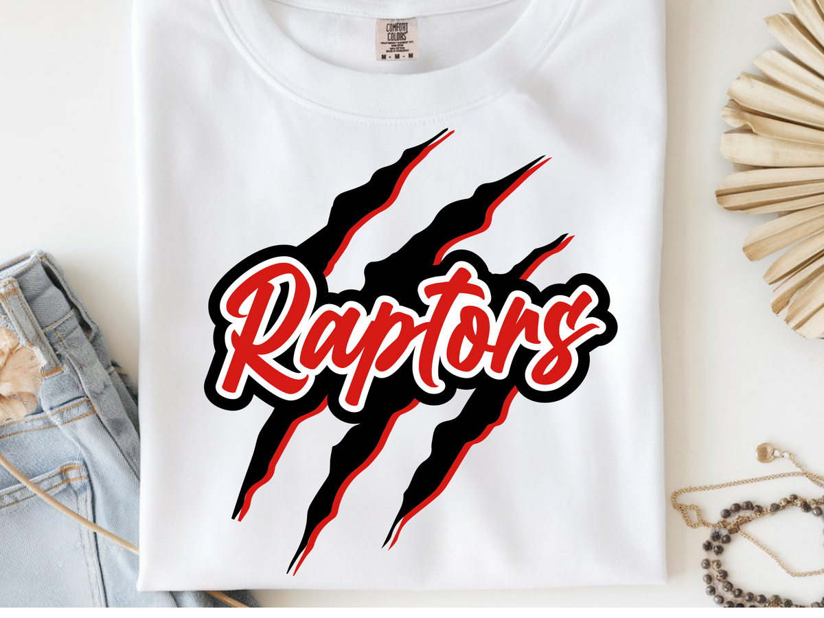 Raptors -  DTF101980- DTF T-Shirt Transfer | Ready to Press | DIY Heat Transfer for Clothing, Hoodies, Sweatshirt