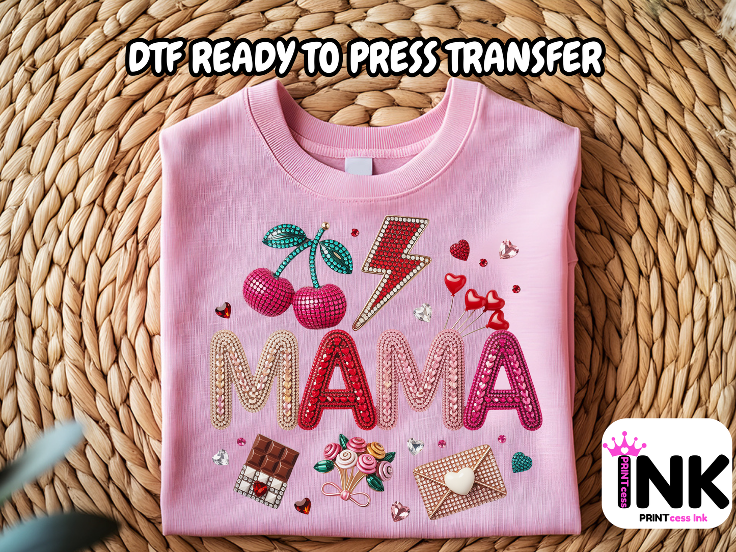 Mama DTF101296| DTF T-Shirt Transfer | Ready to Press | DIY Heat Transfer for Clothing, Hoodies, Sweatshirt