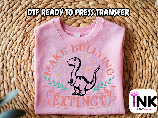 Extinct DTF101244| DTF T-Shirt Transfer | Ready to Press | DIY Heat Transfer for Clothing, Hoodies, Sweatshirt