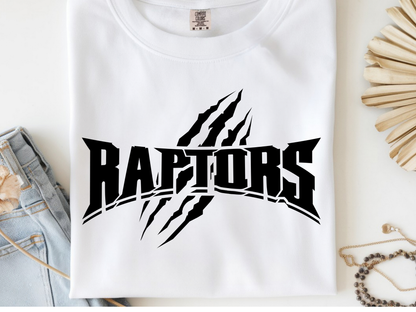 Raptors -  DTF101982- DTF T-Shirt Transfer | Ready to Press | DIY Heat Transfer for Clothing, Hoodies, Sweatshirt