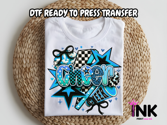 Cheer DTF101302| DTF T-Shirt Transfer | Ready to Press | DIY Heat Transfer for Clothing, Hoodies, Sweatshirt