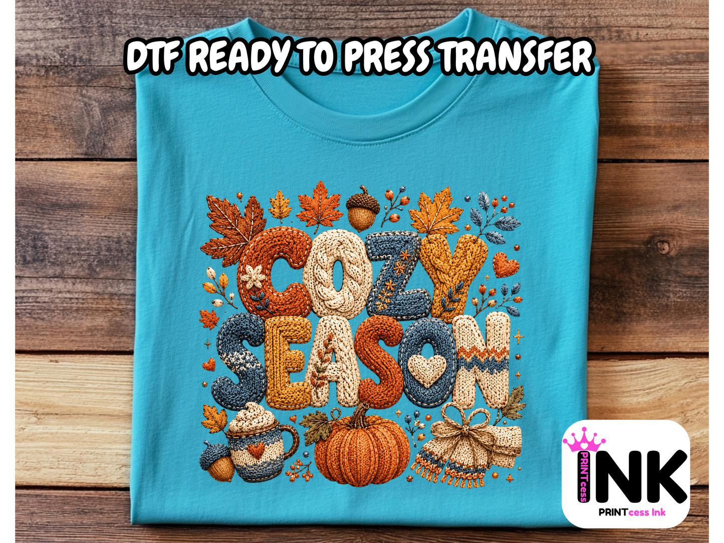 Cozy Season -  DTF101746- T-Shirt Transfer | Ready to Press | DIY Heat Transfer for Clothing, Hoodies, Sweatshirt