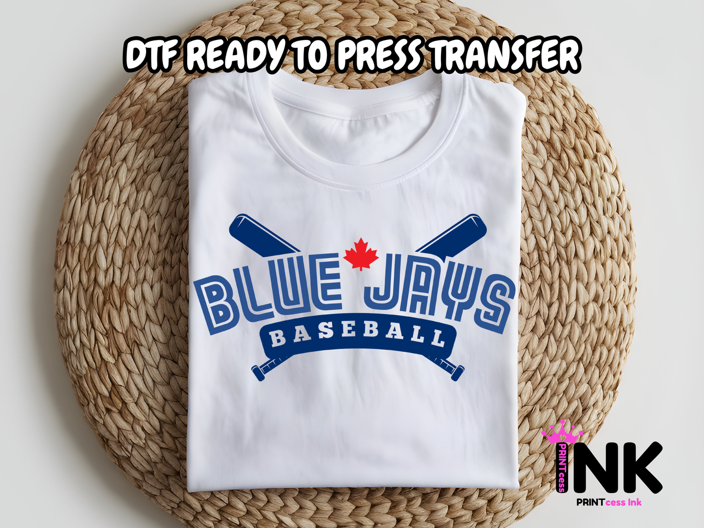 Blue Jays DTF101063| DTF T-Shirt Transfer | Ready to Press | DIY Heat Transfer for Clothing, Hoodies, Sweatshirt