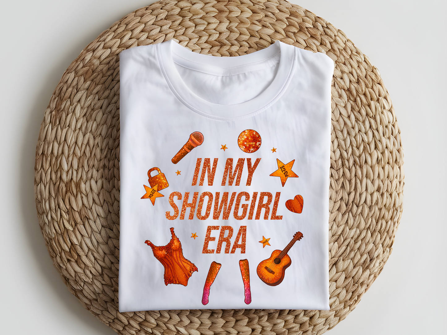 DTF T-Shirt Transfer | Ready to Press | DIY Heat Transfer for Clothing, Hoodies, Sweatshirt | Showgirl Era DTF100960