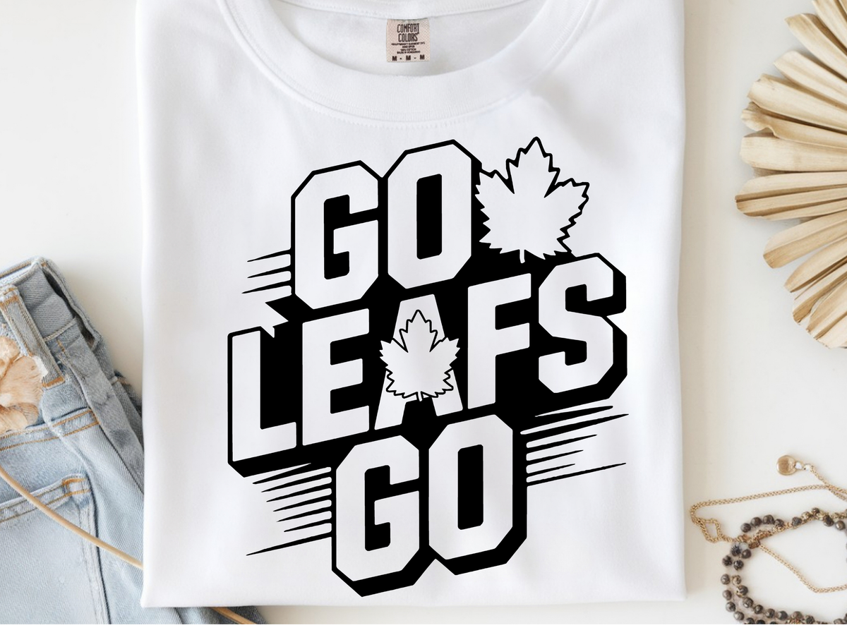 Go Leafs Go -  DTF101981- DTF T-Shirt Transfer | Ready to Press | DIY Heat Transfer for Clothing, Hoodies, Sweatshirt