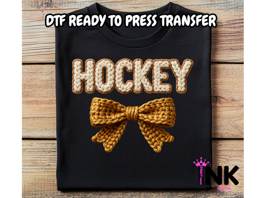 Hockey DTF101303| DTF T-Shirt Transfer | Ready to Press | DIY Heat Transfer for Clothing, Hoodies, Sweatshirt