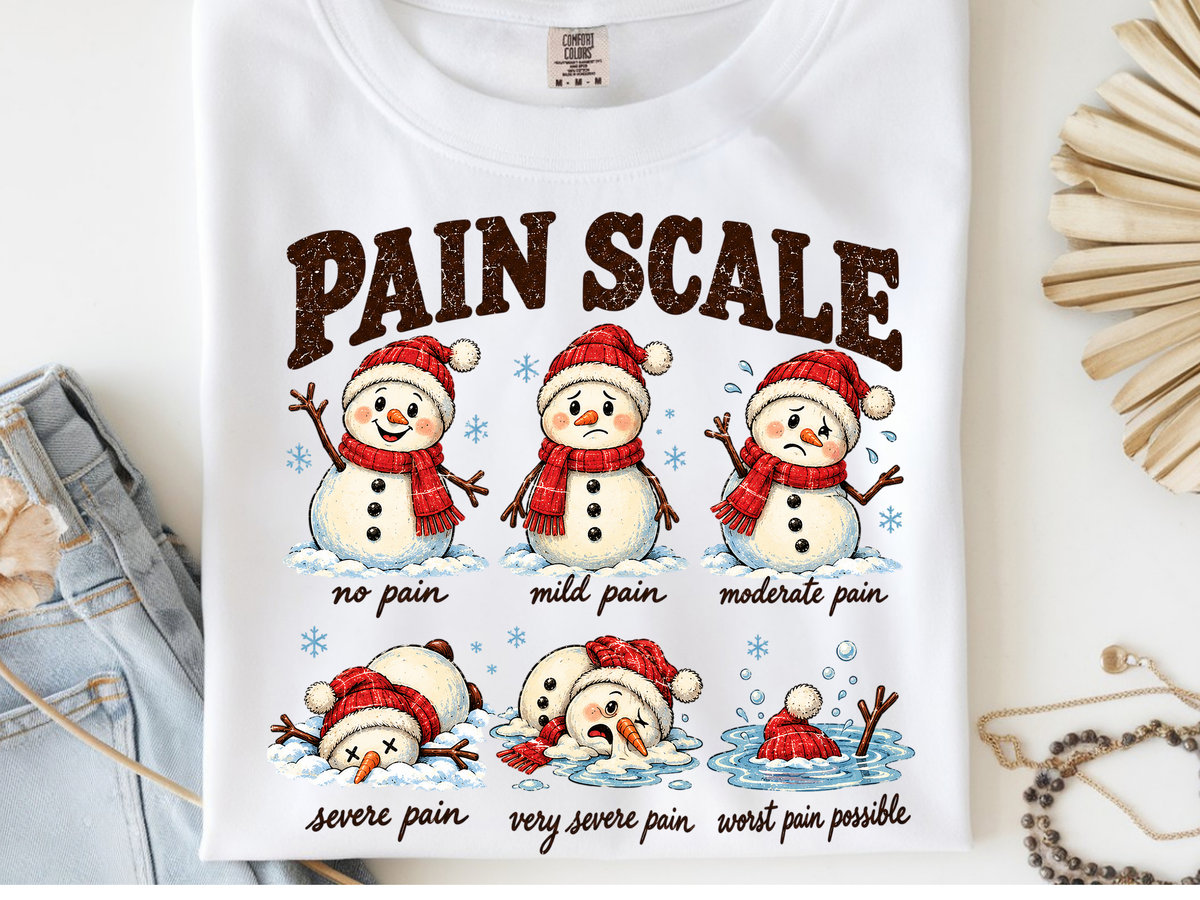 Pain scale -  DTF101996- DTF T-Shirt Transfer | Ready to Press | DIY Heat Transfer for Clothing, Hoodies, Sweatshirt