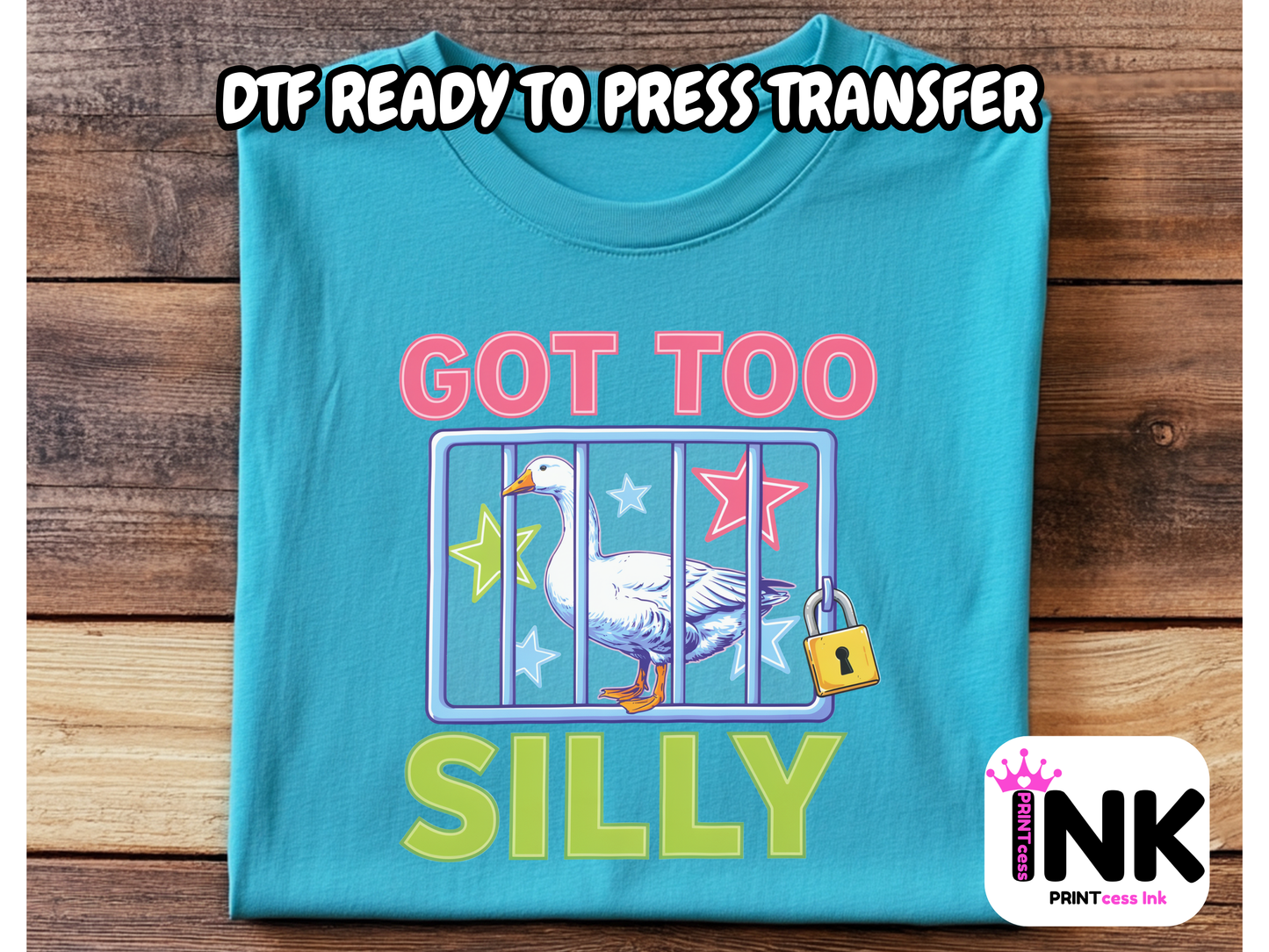 Got too silly - DTF101728- T-Shirt Transfer | Ready to Press | DIY Heat Transfer for Clothing, Hoodies, Sweatshirt