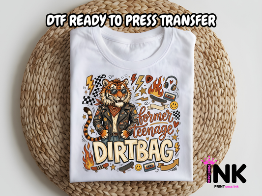Dirtbag -DTF101685- T-Shirt Transfer | Ready to Press | DIY Heat Transfer for Clothing, Hoodies, Sweatshirt