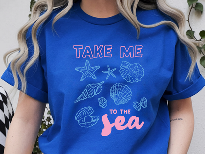 Take me to the sea DTF101436 DTF T-Shirt Transfer | Ready to Press | DIY Heat Transfer for Clothing, Hoodies, Sweatshirt