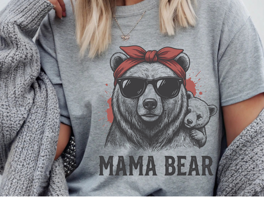 Mama bear DTF101451 DTF T-Shirt Transfer | Ready to Press | DIY Heat Transfer for Clothing, Hoodies, Sweatshirt