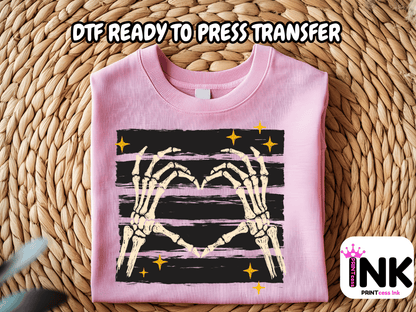 Halloween heart -  DTF101761- T-Shirt Transfer | Ready to Press | DIY Heat Transfer for Clothing, Hoodies, Sweatshirt