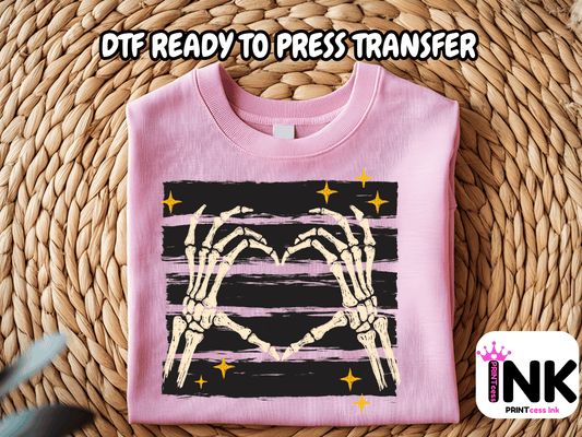 Halloween heart -  DTF101761- T-Shirt Transfer | Ready to Press | DIY Heat Transfer for Clothing, Hoodies, Sweatshirt
