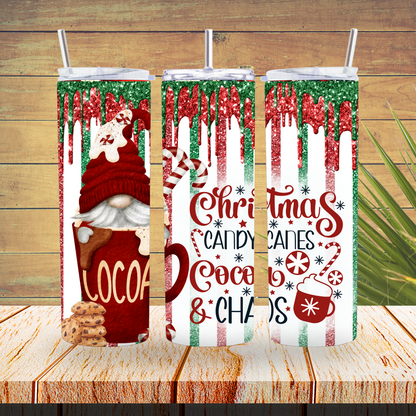 Ready to Use - Sublimation or Vinyl Tumbler Wraps  - Christmas Cocoa- TW100461