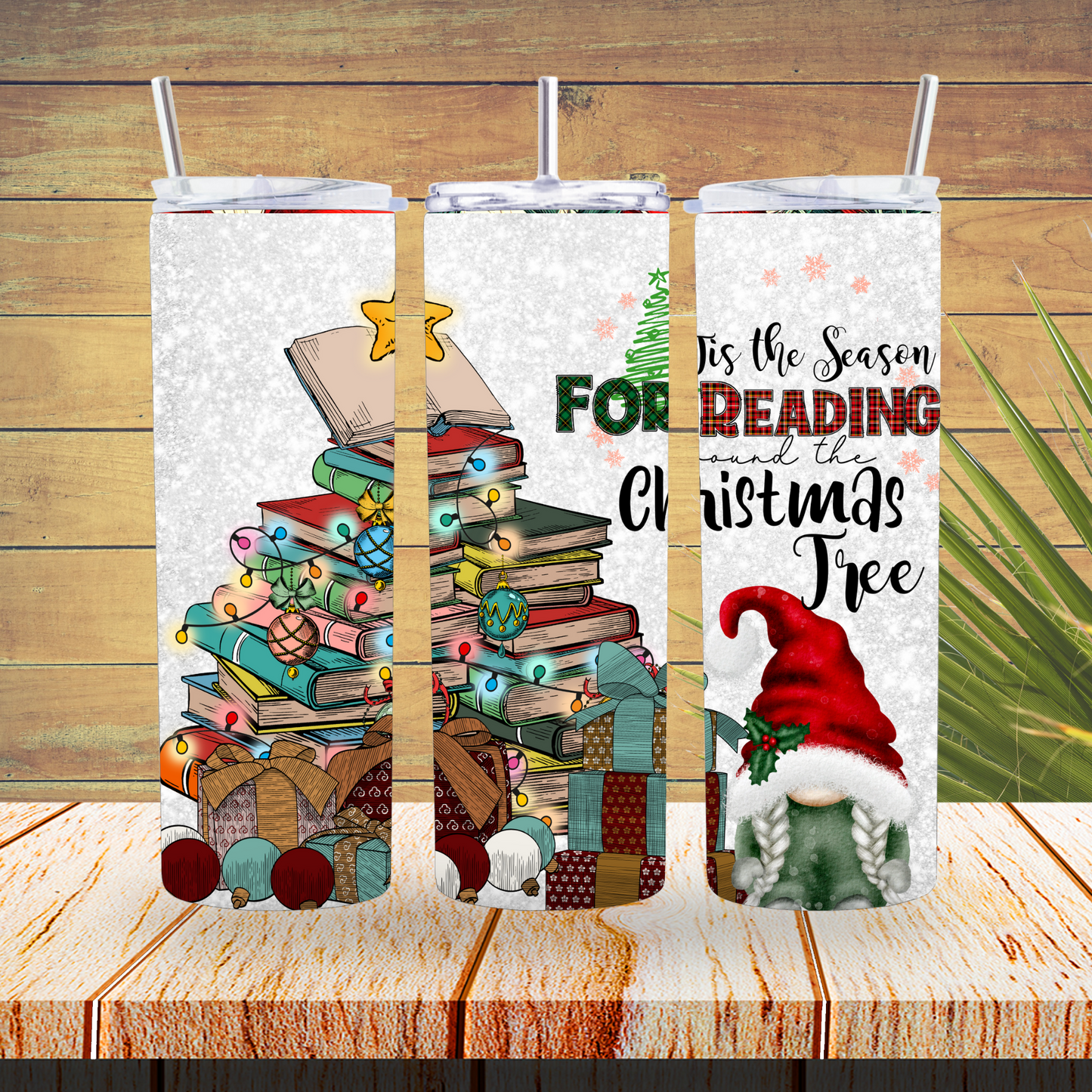 Ready to Use - Sublimation or Vinyl Tumbler Wraps  - Christmas Tree- TW100462