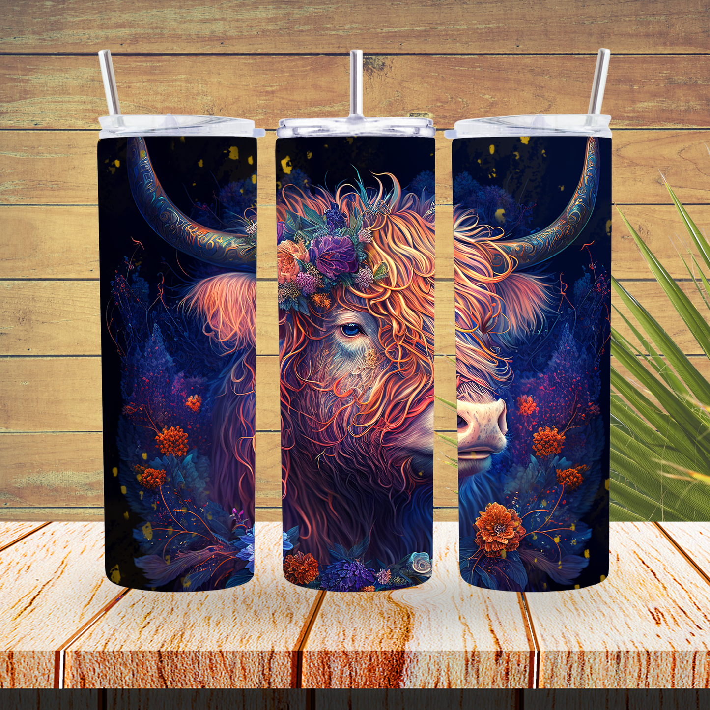 Vinyl Tumbler Wraps  - Magical Cow - TW100493