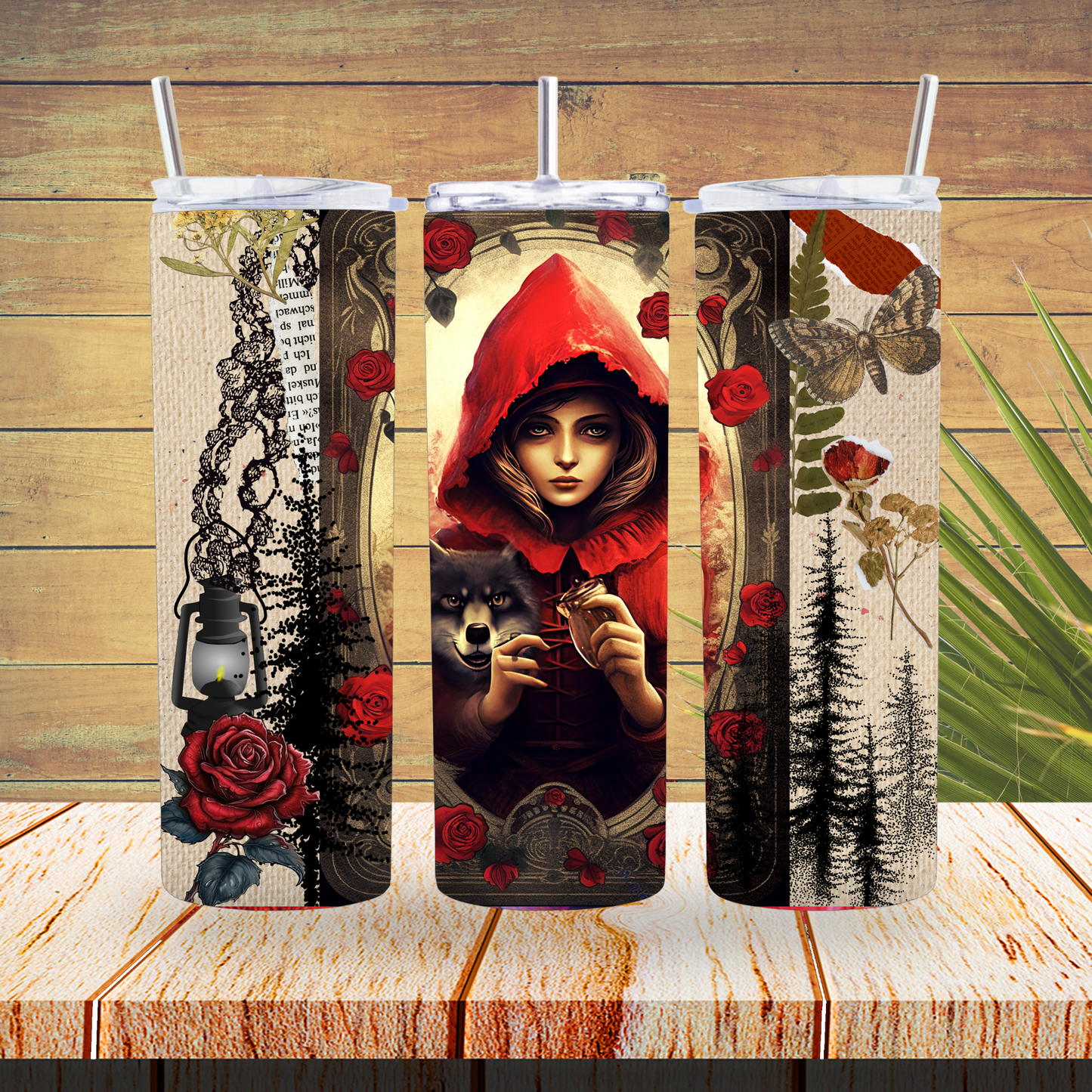 Vinyl Tumbler Wraps  - Riding Hood  Magical - TW100502