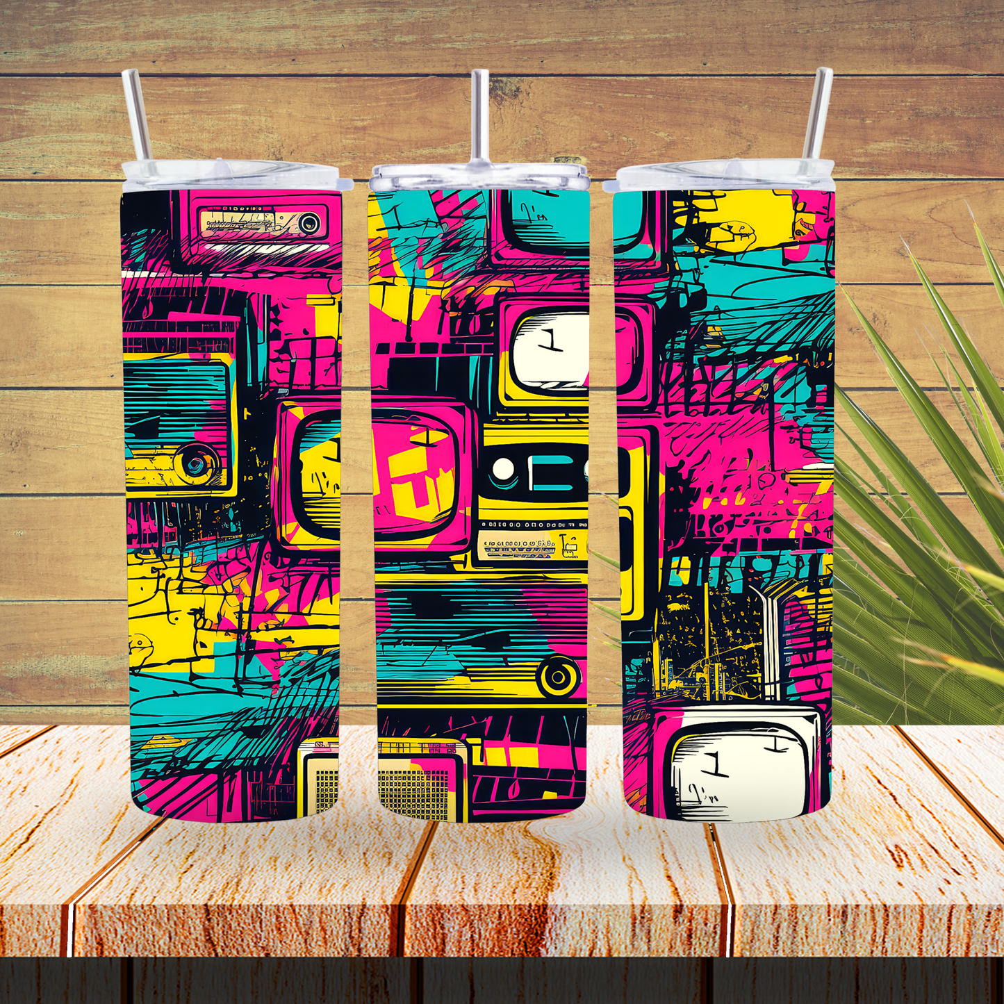 Ready to Use - Sublimation or Vinyl Tumbler Wraps  - Graffiti 90's - TW100598